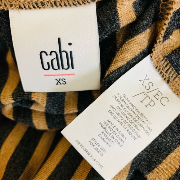 CAbi Striped Slant Tee Asymmetric Hem Style 3629 - Picture 10 of 10